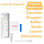 Troponin I Rapid Test Kit for Cardiac Screening/Detection in Blood - Pack of 2 Test Kits