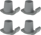Walker Glide Skis, 4 Pcs Universal Fit Walker Skis | Easy to Use Rubber Walker Feet,Replacement Skis for Walkers,Gift for Seniors,Grey