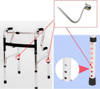 10 Pack Folding Walker Height Adjustable Clips Pole Push Button Spring Snap Clips V-Clip for Folding Walker with Wheels Aluminum Lightweight Rolling Walker Tray Table