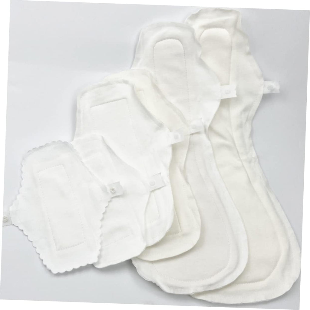 Healeved Menstrual Pads Reusable Waterproof 6 Pieces Washable Sanitary Towels with Comfortable Button for Women Daily and Travel Use 7.08X5.11X0.19In