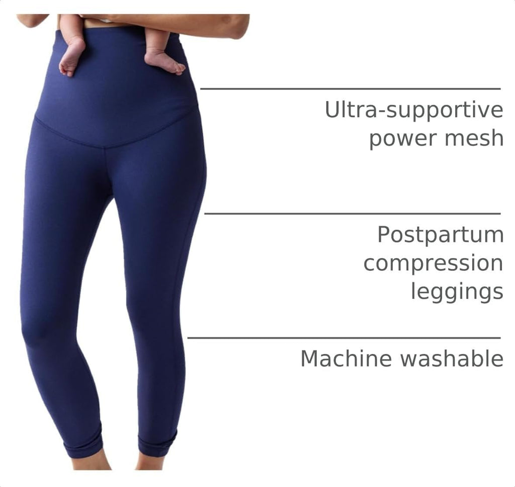 Ingrid & Isabel | Basics Postpartum Compression Leggings | Postpartum Leggings for Tummy Control & Support