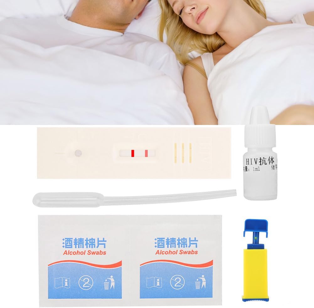 HIV Self-Test Kit, Rapid and Accurate Results in Minutes, for Home Use with Blood Collection Needle, Diluent, and Alcohol Pad, Compact and Portable Design
