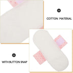 4pcs Reusable Cotton Menstrual Pads for Women, Soft Breathable Cloth Panty Liners Panty Liners Washable Period Sanitary Pads for Pregnancy Postpartum Use
