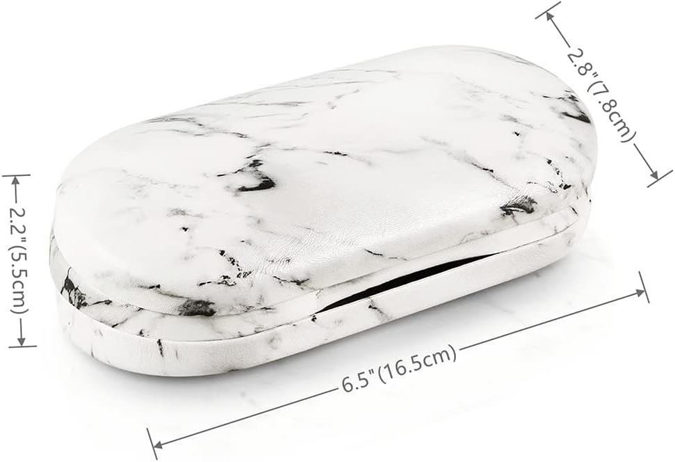 AITIME 2 in 1 Contact Lens and Glasses Case Combo,Contact Travel Case Kit | Double Sided Eye Contact Case with Remover Tool,Storage Organizer Accessories,Cute Eyeglasses Case with Contact Holder