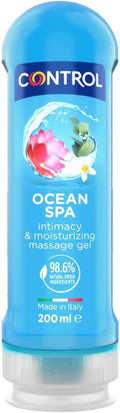 Control Mediterranean Sea Gel 2in1 – Body Massage Gel with Citrus and Sandalwood Aroma – 200 ml – Water-Based – Condom Compatible – Moisturizing – Hypoallergenic.