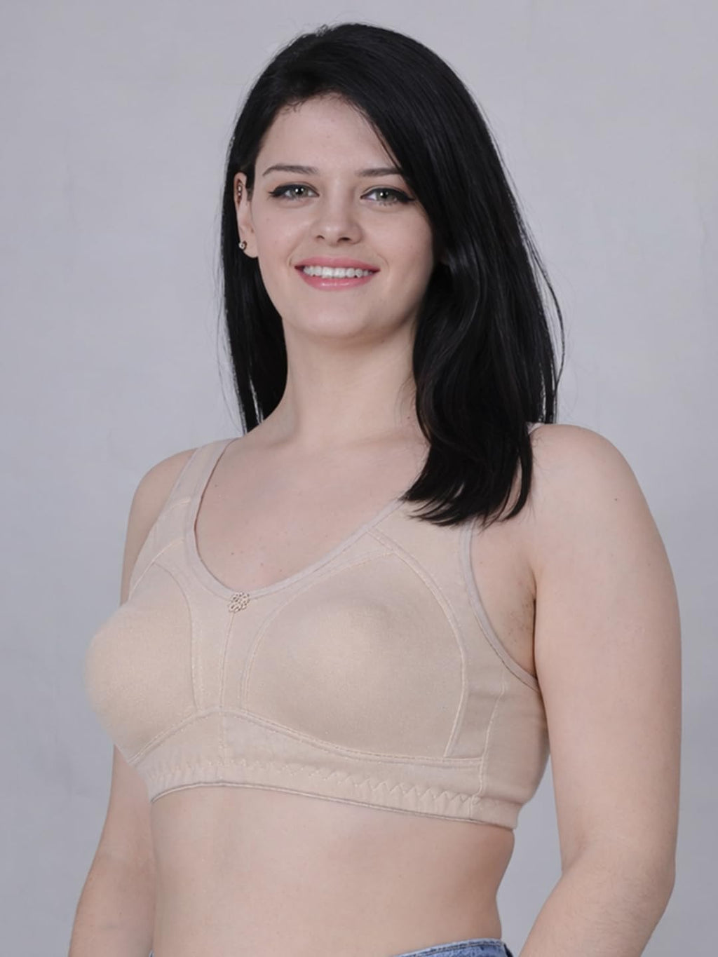 Fabme Mastectomy Cancer Pocket Bra with One Micro Fiber Filled Adjustable Pad | Cotton Full Coverage Bra | No-Digging Shoulder Strap | Truly Full Coverage