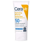 CeraVe Hydrating Mineral Sunscreen SPF 50 Face Sunscreen, Travel Size 2.5oz