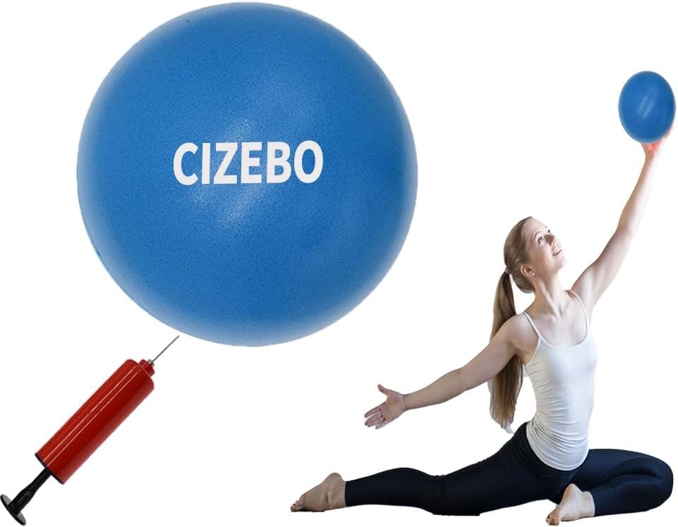 CIZEBO 6" or 8" Pilates Ball, Small Exercise Ball and Air Pump Yoga Core