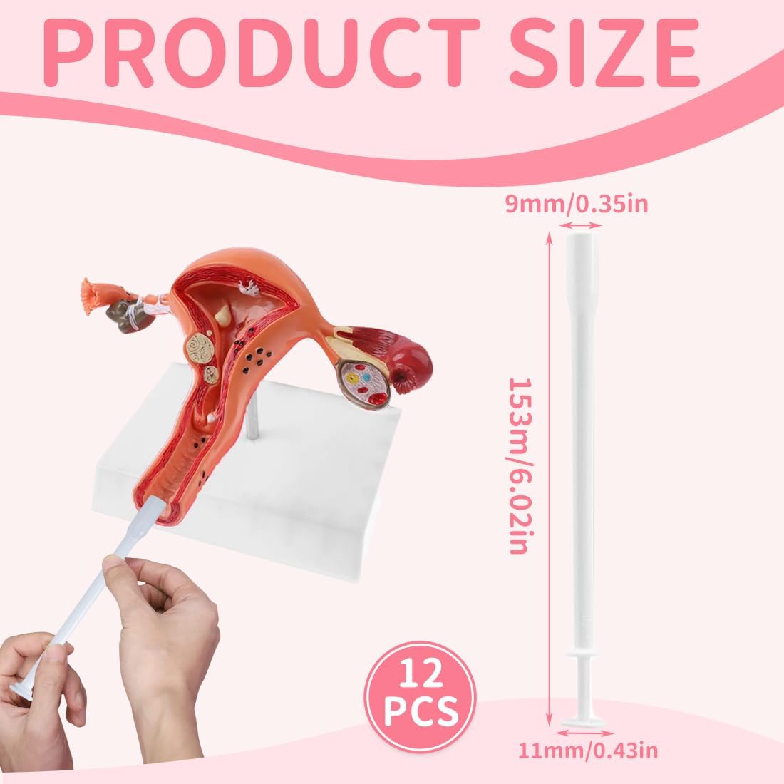 12 Pieces Disposable Lubricant Applicator, Vaginal Applicators, 2G