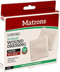 Matrons Sterile Gauze Pad 10-Pieces, 10 cm x 10 cm Size