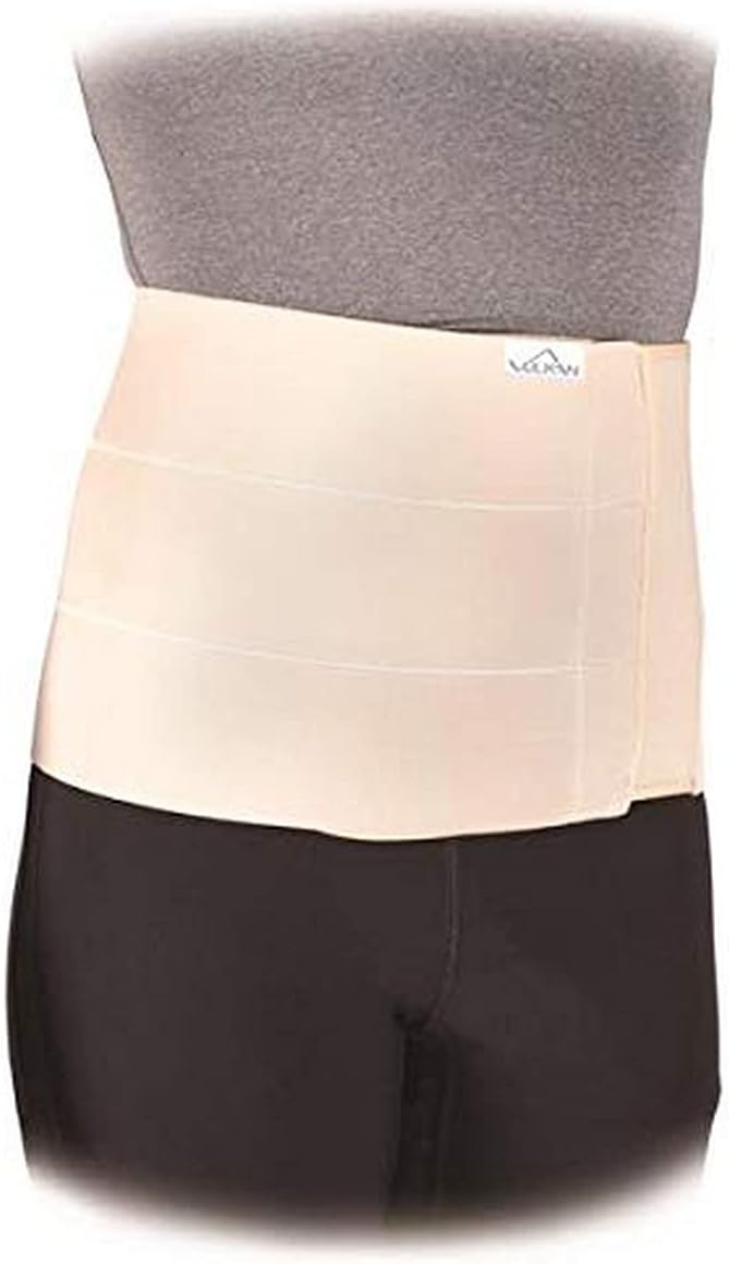 Abdominal Binder by Vulkan, Small, Beige, Support and Compression Under Clothing, For post surgical protection & stability of abdominal area