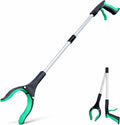 Grabber Reacher Tool - 32” Extra Long Foldable Gripper and Reaching Tool - Heavy Duty Pick Up Stick Grabbers for Seniors, Trash, Surgery Recovery Must Haves Gifts (Green)