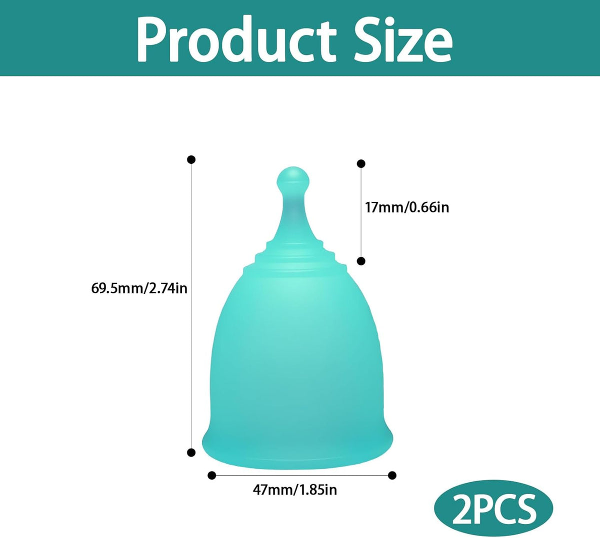 2Pack Menstrual Cup, Reusable Period Cup,Menstrual Disc, Better Alternative To Sanitary Napkins And Tampons