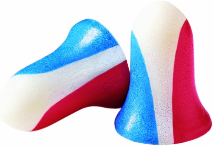 Howard Leight Super Leight USA Disposable Foam Shooting Earplugs, 100-Pairs, Red/White/Blue (R-03113)