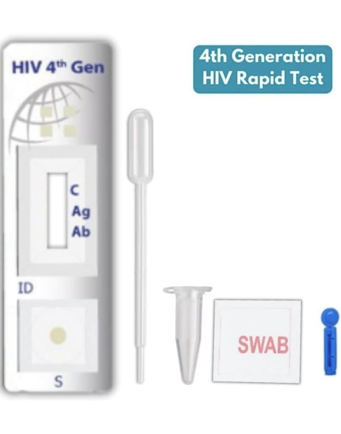 HIV 4th generation. Rapid home Self test kit. (Pack of 1)