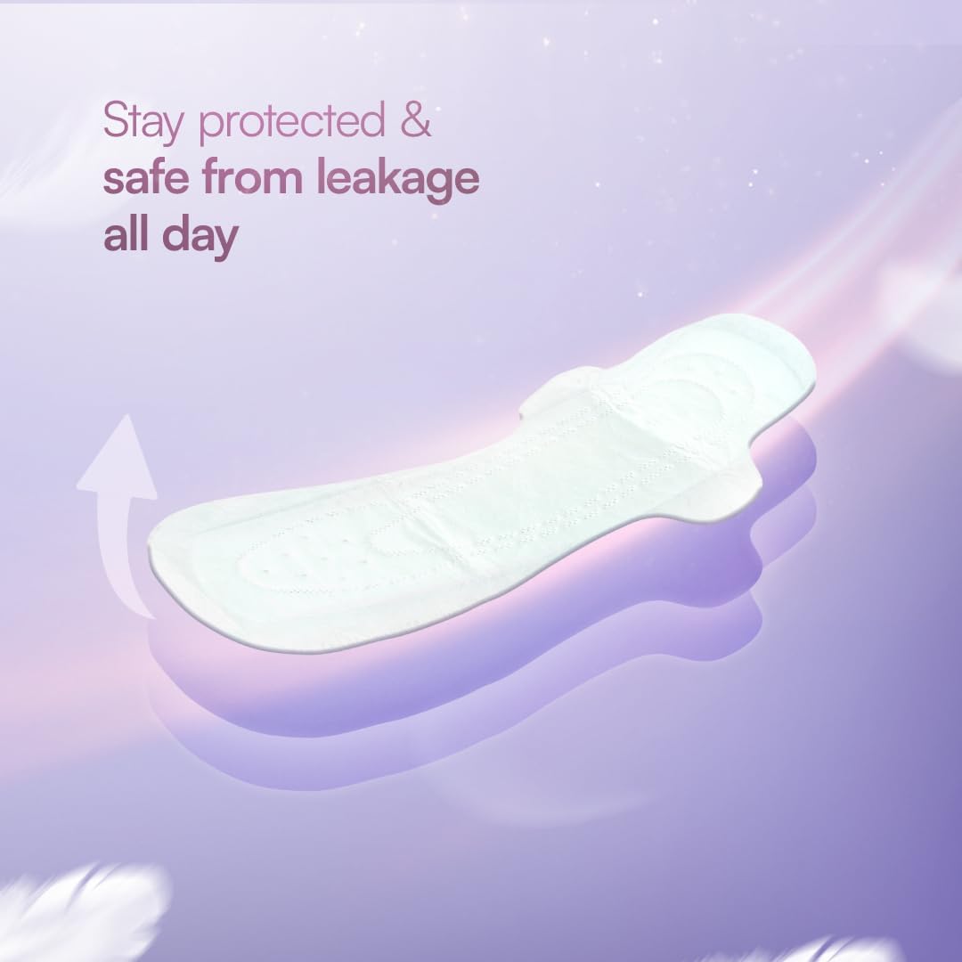 Flawsome XXL Sanitary Pads for Women & Girls | 100% Organic Cotton, Ultra Soft & Rash-Free | Overnight Heavy Flow Protection, Extra Long Pads | Leak-Proof & Breathable | Pack of 30