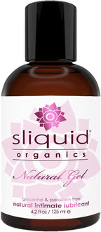 Sliquid Organics Water-Based Lube - Aloe Vera Leaf Infused with Organic Oils & Botanicals, Natural Lubricating Gel for Women/Men/Couples, Unscented, 4.2 Fl Oz