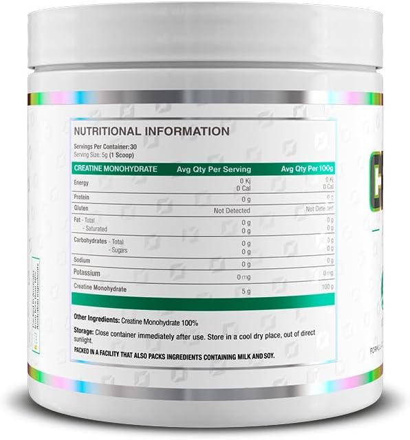 ONEST 150g (30 Servings) Micronized Creatine Monohydrate Powder – 5g per Serving Unflavoured Creatine Powder for Muscle Gain with Gluten-Free & GMO-Free Formula for Post Workout for Men & Women