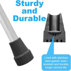 OBTANIM 4 Pack 3/4 Inch Replacement Rubber Cane Tips for Canes Crutch Walking Sticks and Walkers (Black)