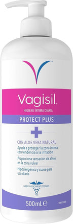 Vagisil Protect Plus Daily Intimate Hygiene, Antibacterial with Neem Oil and Tea Tree, 500 ml