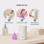 Menstrual Cup with Steam Sterilizer with 2 Reusable L/S Medical Silicone Cups