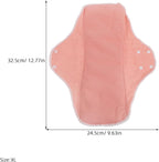 Healeved 2pcs Washable Reusable Cloth Period Pads Xl 25x33cm Coral Pink with Wings for Heavy Flow Postpartum Female Incontinence and Urine Leakage Maternity Care at Home and Travel