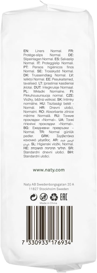 Naty Panty Liners Organic 32 pieces