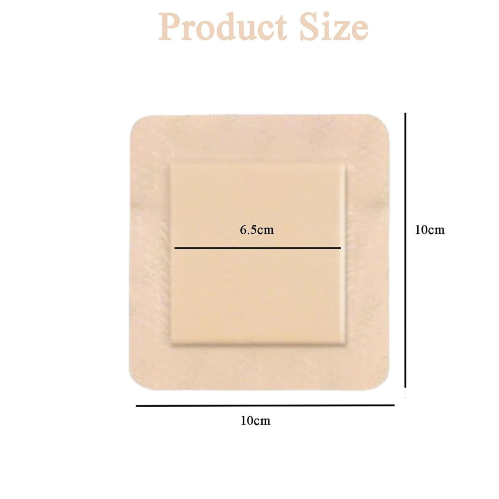 Bed Sore Patch, 10x10cm Silicone Gel Foam Dressing for Wound Care, Advanced Bed Sore Dressing for Long-Term Bedridden Patients, Surgical Pads for Dressing Wounds