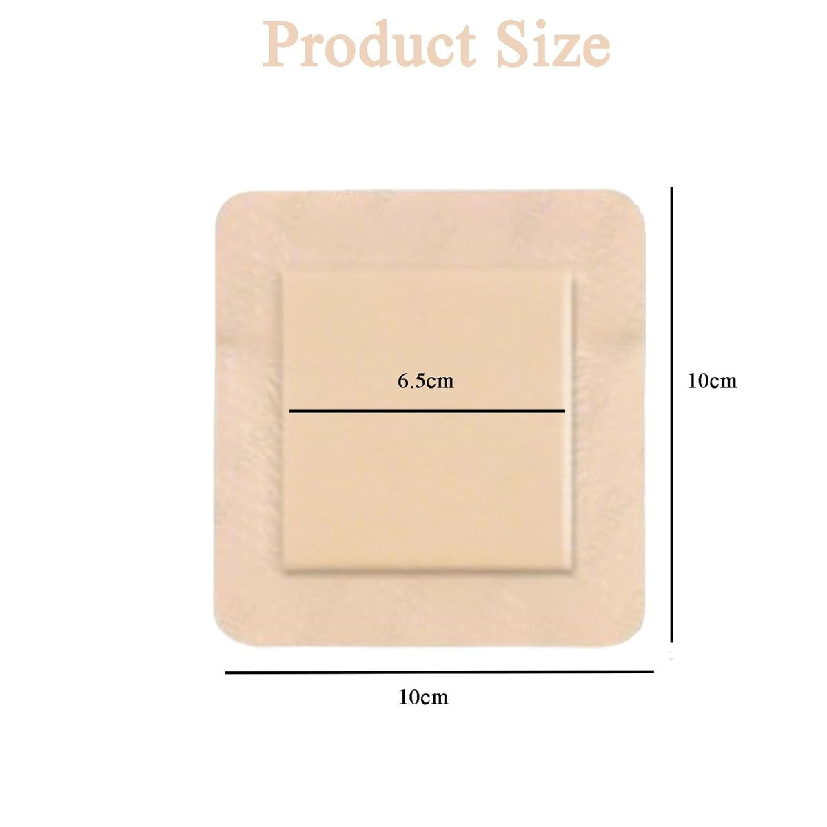 Bed Sore Patch, 10x10cm Silicone Gel Foam Dressing for Wound Care, Advanced Bed Sore Dressing for Long-Term Bedridden Patients, Surgical Pads for Dressing Wounds