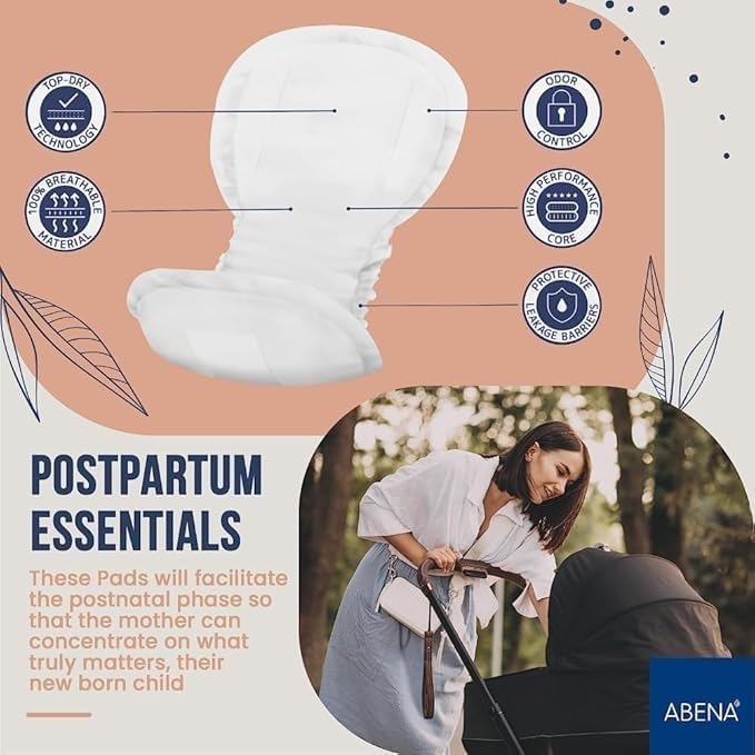 Premium Maternity Pad for Women Super Absorption, Soft Disposable Pads, Breathable and Skin Friendly for After-Delivery Incontinence, Postpartum Essentials, Maternity Pads After Birth, 30 Count