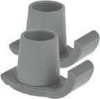 Walker Glide Skis, 2 Pcs Universal Fit Walker Skis | Easy to Use Rubber Walker Feet,Replacement Skis for Walkers,Gift for Seniors,Grey