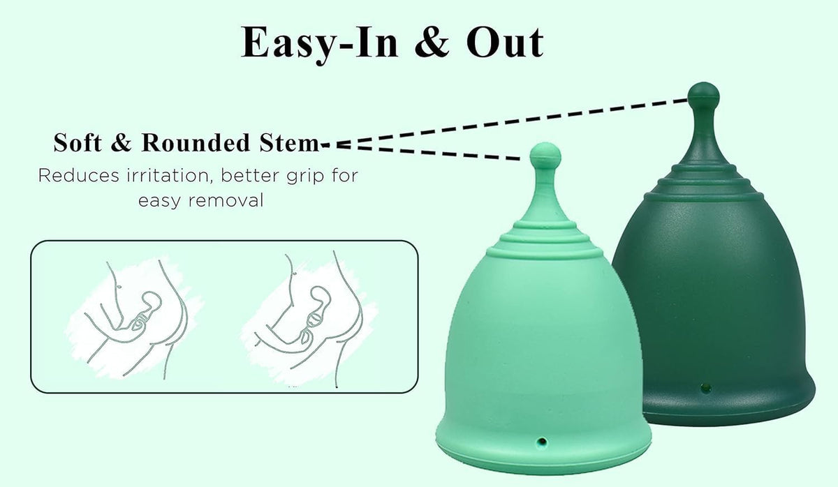 Shordy Menstrual Cup, Set of 2 (Small) Pack of 2 with Mini BOX, Period Cup Made with Medical Grade Silicone, Hygienic and Safe, Better Alternative to Sanitary Pads and Tampons