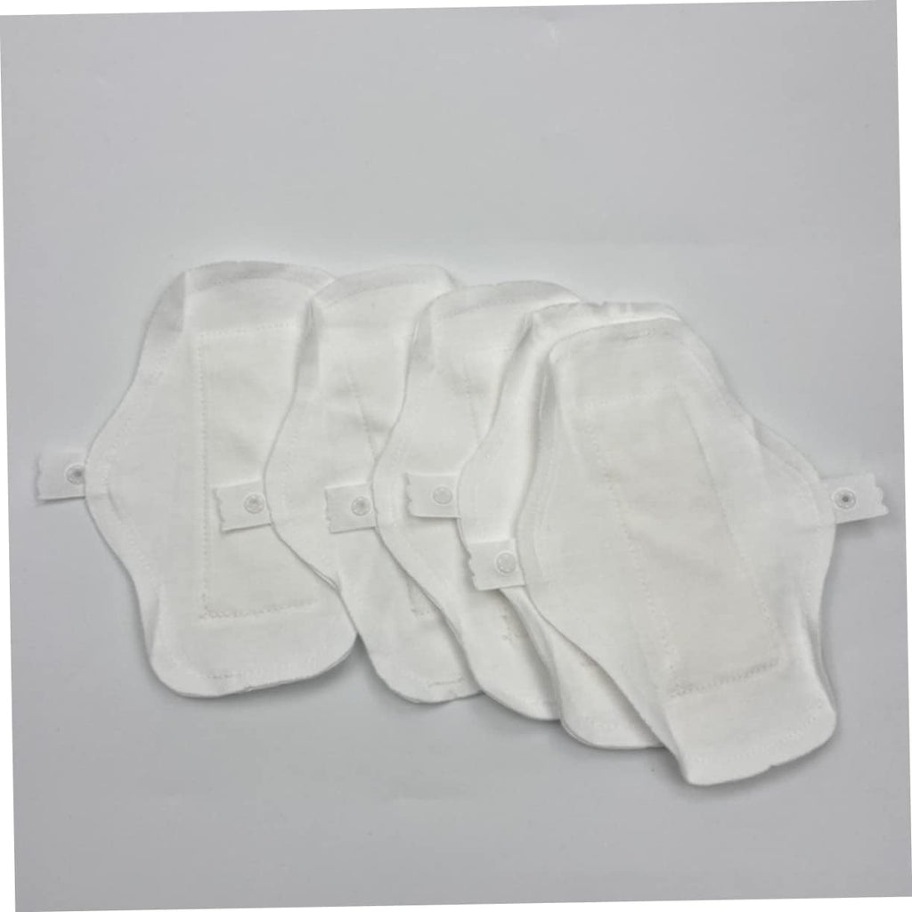 Healeved Menstrual Pads Reusable Waterproof 6 Pieces Washable Sanitary Towels with Comfortable Button for Women Daily and Travel Use 7.08X5.11X0.19In