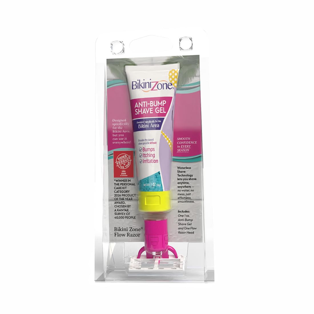 Bikini Zone Flow All-in-One Travel Razor for Bikini & Sensitive Areas