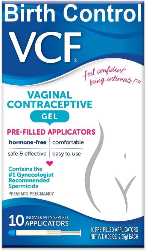 VCF Vaginal Contraceptive Gel, 1 Pack of 10 Pre-Filled Applicators