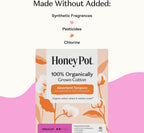 The Honey Pot Company - 100% Organic Cotton Tampons - Regular Absorbency | Multipack - Tampons w/BPA Free Plastic Applicator - Unscented - Without Fragrances or Chlorine - Feminine Care - 54ct