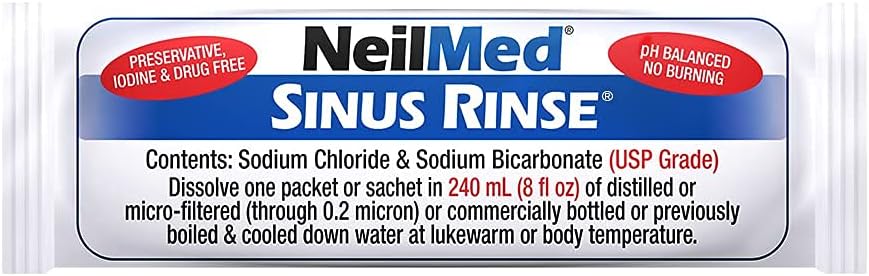 NeilMed HydroPulse Neo. Multi-Speed Electric Pulsating Nasal Sinus Irrigation System with 30 Sinus Rinse Premixed Packets.
