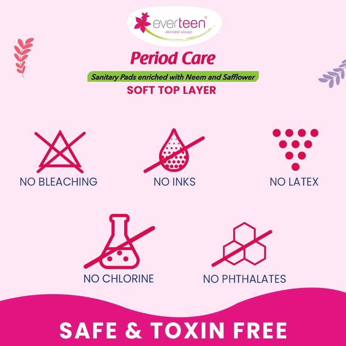 everteen Sanitary Pads XXL for Women 80 Pads, Cotton Soft Sanitary Napkin XXL 320mm, Extra Long Pad for Heavy Flow, Wider Back Coverage for No Stains, Rash Free 8 Layer Protection (40 Pads Each) Pack of 2