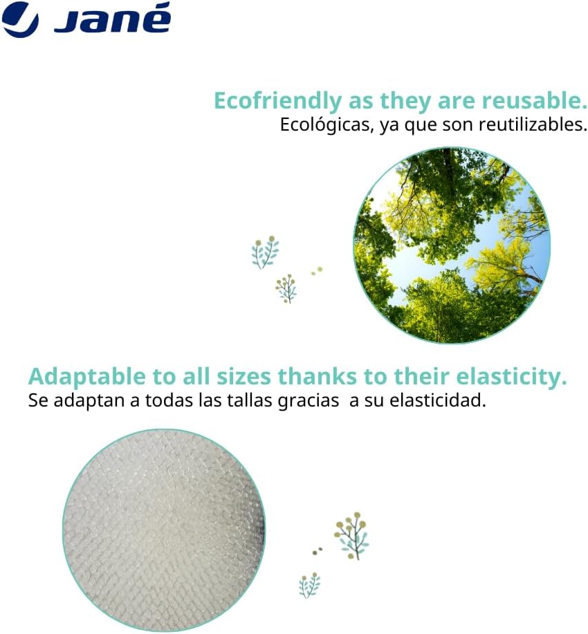 Jané 5 Washable Culottes, High Cut Briefs, One Size, Elastic Fabric, Suitable Postpartum, Hypoallergenic, White