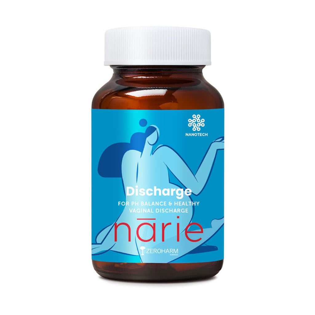 ZEROHARM Narie White Discharge Capsules for Women | Vaginal Discharge Tablets Supports pH Balance, Intimate Odour Control | Cranberry, D-Mannose, Hibiscus & Probiotics | Nano formulation | 60 Capsules