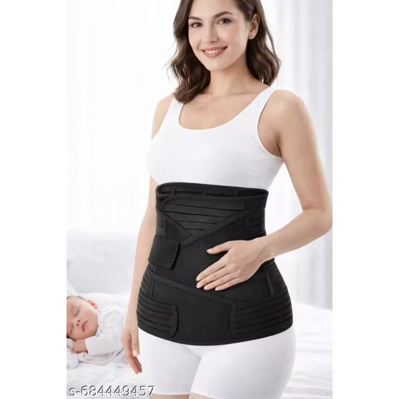 Adjustable Postpartum & Maternity Support Belt for Women, Breathable Abdominal Binder, 3-in-1 with Chest Waist Hip Compression, C-Section Recovery Belly Wrap