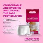New Mom Disposable Pad Fixator Panty for Maternity Use | Soft, Stretchable & Leak-Proof Postpartum Underwear | Secure Fit for Maternity Pads | Breathable & Comfortable | 10pc (2 * 5, Large)