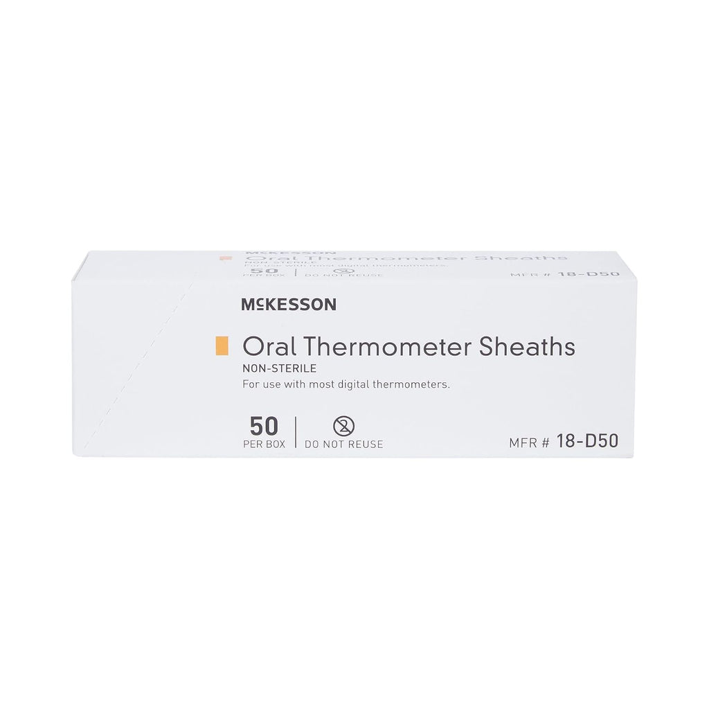 McKesson Oral Thermometer Sheaths, 50 ct | Disposable Probe Cover, Digital Thermometer