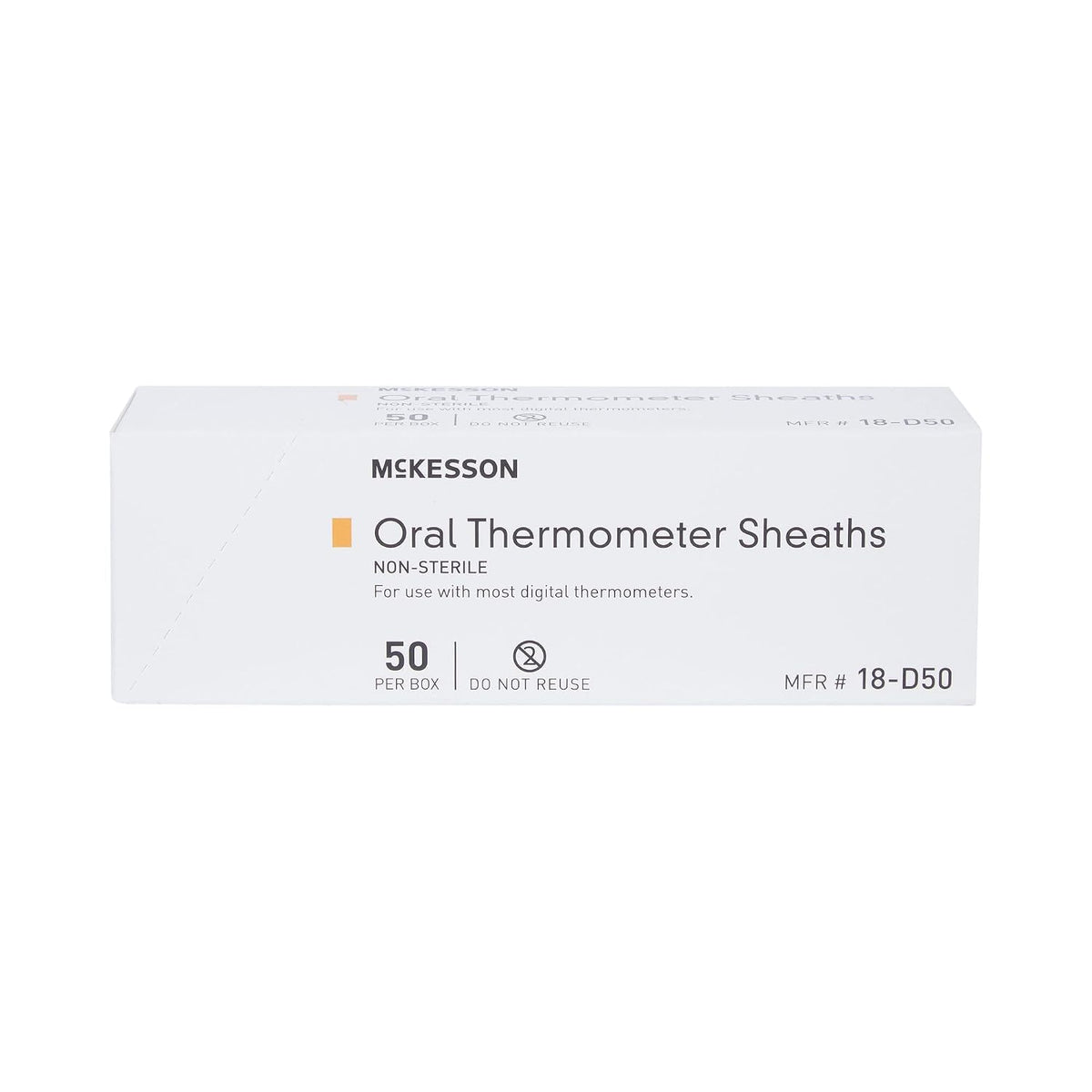 McKesson Oral Thermometer Sheaths, 50 ct | Disposable Probe Cover, Digital Thermometer