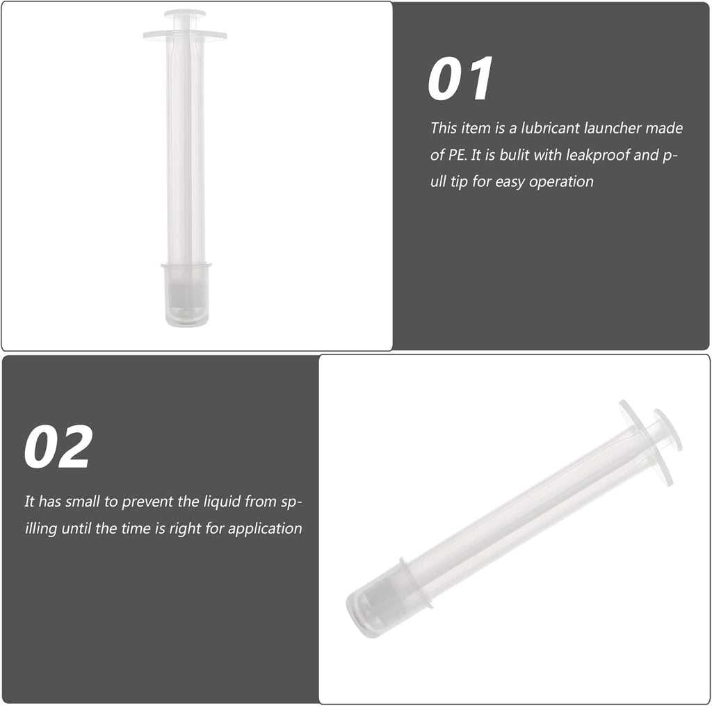 SUPVOX 20 Pieces Disposable Lubricant Applicator Injector Syringe for Vaginal