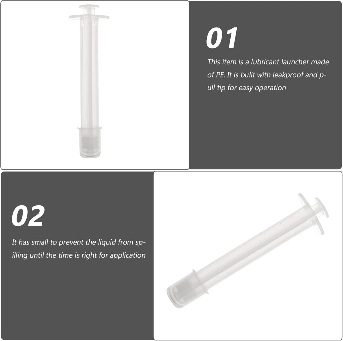 SUPVOX 20 Pieces Disposable Lubricant Applicator Injector Syringe for Vaginal