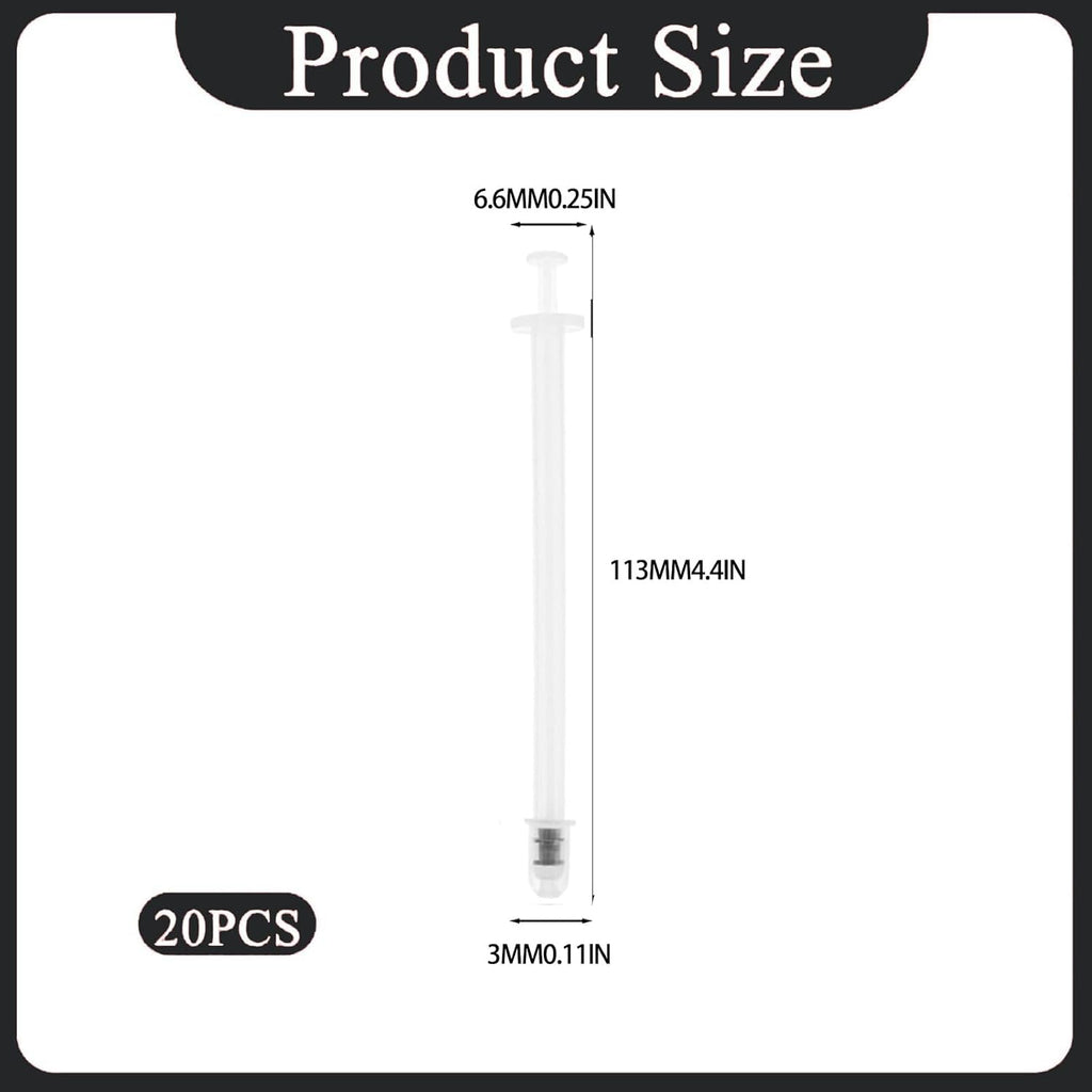 Disposable Vaginal Suppository Applicators 20pk - Soft Tip Insert for Boric Acid Capsules, Pills & Tablets - 1.8ml Capacity for Gels - Individually Wrapped Gynaecological Aid