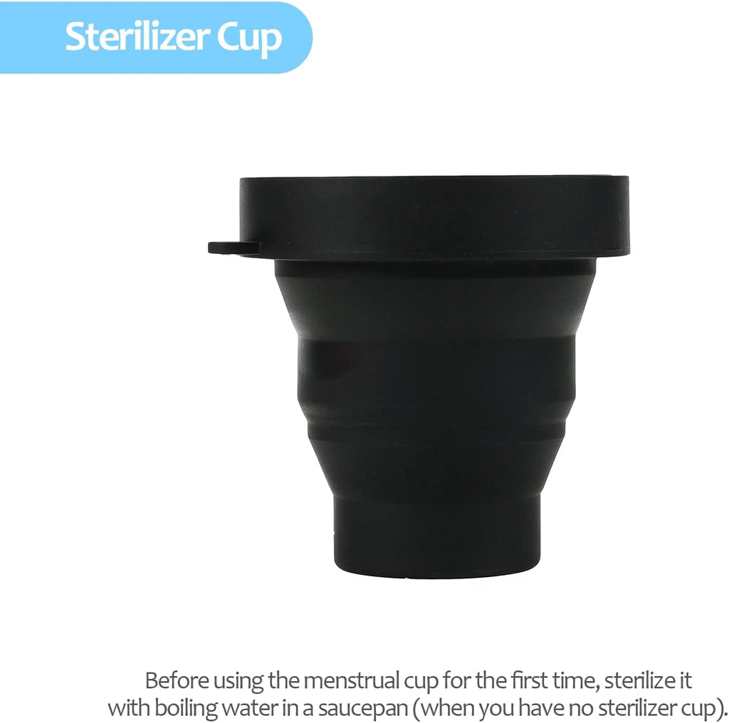 Edicare, Menstrual Cup, Includes Two Cups, 1 Sterilizer and a Carry Bag, Medical Grade Silicone, Soft, Reusable and Washable 100% Safe (L - Special Edition)