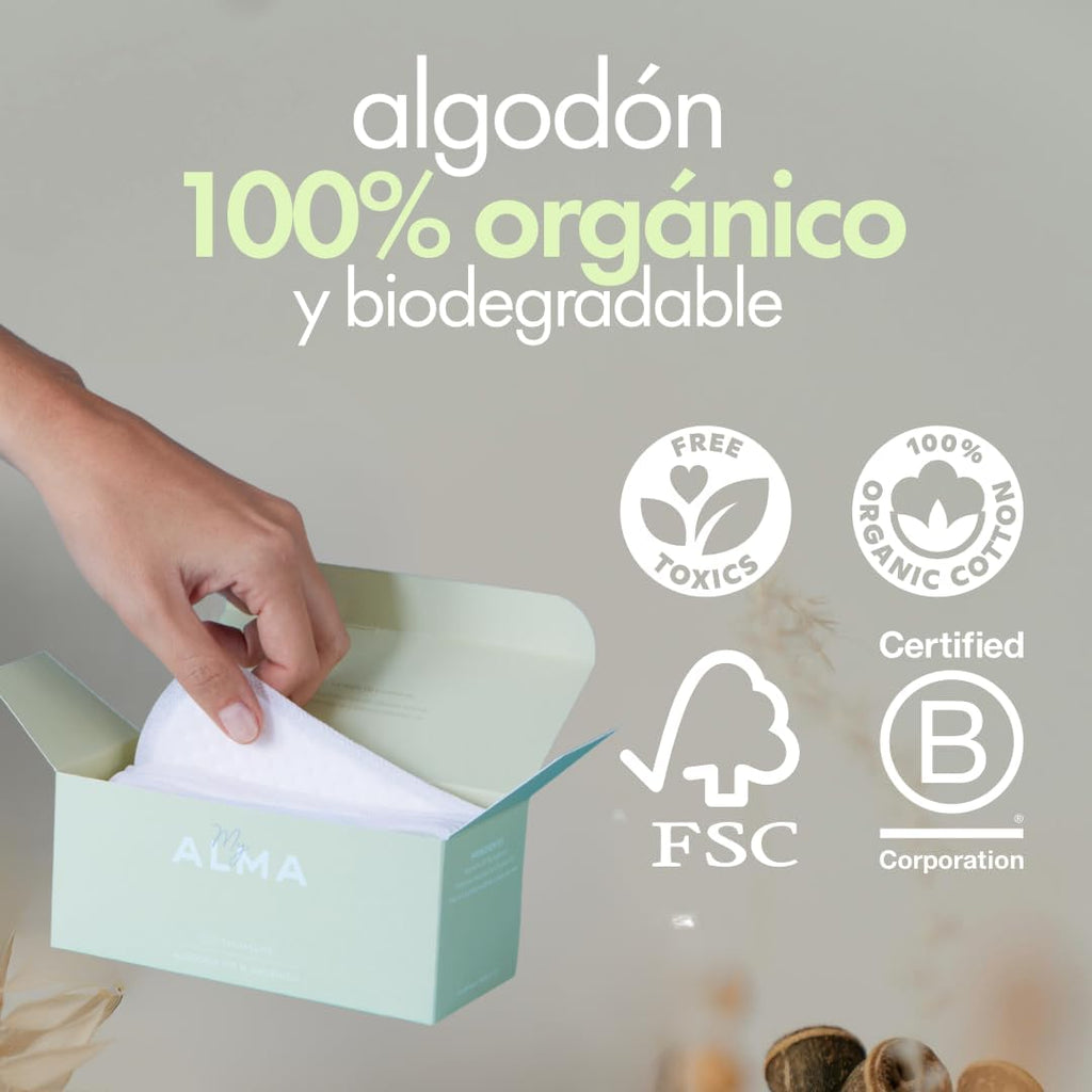 100% Organic Cotton Panty Liners - Hypoallergenic and Breathable - Protection for Light Flow and Daily Use - Non-Toxic, Made in Europe