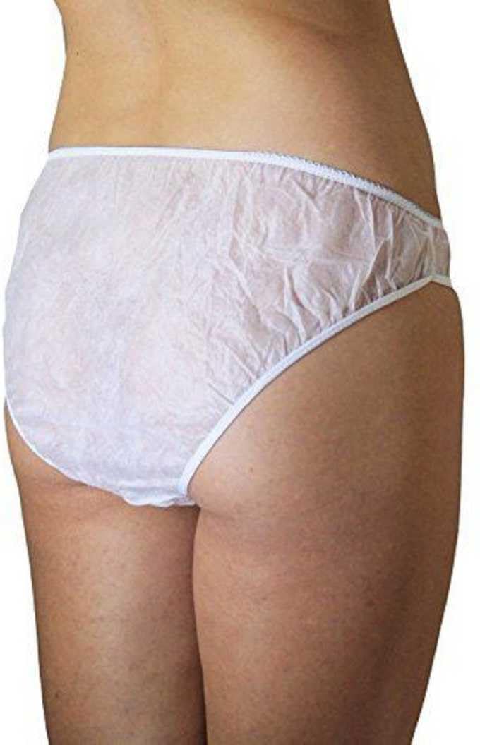 Women Disposable Panties, Ultra Soft Breathable Underwear, Lightweight Stretchable Single Use Panty for Travel & Spa Use